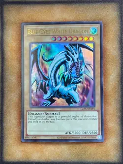 Yugioh Blue-Eyes White Dragon LCKC-EN001 Ultra Rare LOB Art NM - Image 1