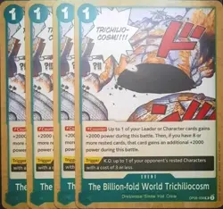 One Piece English 4x Playset of OP06-038 The Billion-fold World Trichiliocosm NM - Image 1