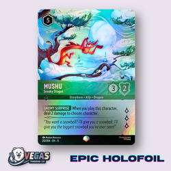 Mushu Sneaky Dragon 212/204 Epic Holofoil Winterspell Mulan NM Disney Lorcana - Image 1