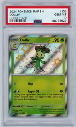 2024 Dolliv #103 Pokemon Paldean Fates Shiny Rare PSA 10 GEM MINT - LOW POP - Image 1