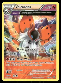 2015 Pokemon Volcarona Rare Ancient Origins 18/98 DMG - Image 1