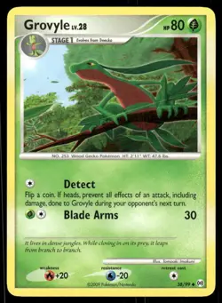 2009 Pokemon Grovyle Uncommon Arceus 38/99 NM - Image 1