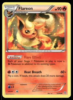 2015 Pokemon Flareon Uncommon Ancient Origins 13/98 HP - Image 1