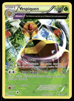 2015 Pokemon Vespiquen Rare Ancient Origins 11/98 HP - Image 1
