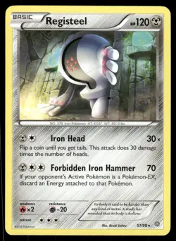 2015 Pokemon Registeel Rare Ancient Origins 51/98 HP - Image 1