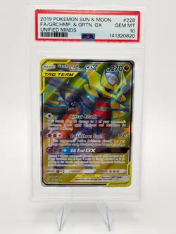 2019 Pokemon S&M Unified Minds Garchomp & Giratina GX #228 | Full Art | PSA 10 - Image 1