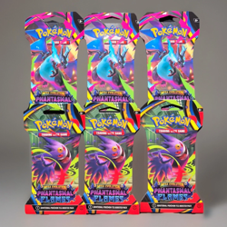 Pokemon TCG: Mega Evolution Phantasmal Flames Sleeved Booster Pack LOT OF 6 - Image 1