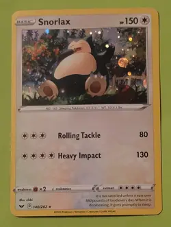 Snorlax 140/202 Cosmos Holo Rare - Sword & Shield Base - Pokemon TCG - Image 1