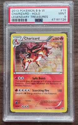 Charizard 19/113 Black & White Legendary Treasures Holo Pokemon - PSA 9 Low Pop! - Image 1