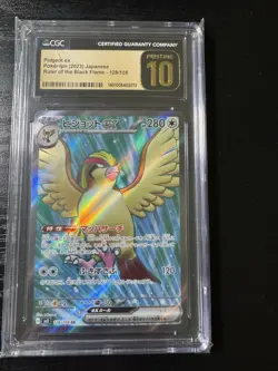 Pokemon Pidgeot ex Holo #128/108 Ruler of Black Flame 2023 - CGC 10 PRISTINE - Image 1