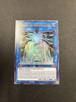 Yugioh Crowley, the First Propheseer DUPO-EN028 Ultra Rare 1st Edition NM - A6 - Image 1