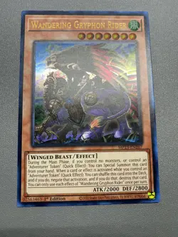 Yu-Gi-Oh! Wandering Gryphon Rider Ultra Rare 1st Edition MP23-EN267 MP - Image 1
