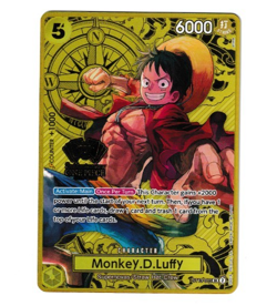 One Piece English ST13 2nd Anniversary Super Rare #015 gold Monkey.D.Luffy - Image 1