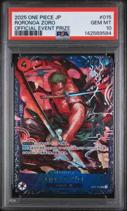 PSA 10 One Piece Card Roronoa Zoro Flagship Battle Top 8 Promo ST21-015 Japan - Image 1