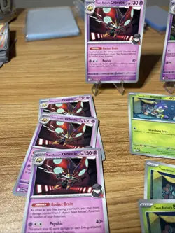 4x Pokemon card sv10 89/182 COMMON Team Rocket’s Orbeetle Set Scarlet & Violet - Image 2