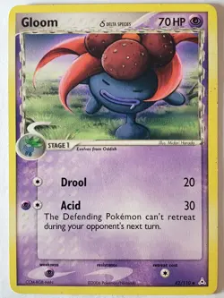 Gloom 42/110 PL / LP - EX Holon Phantoms Pokemon Card - Midori Harada Art - Image 1