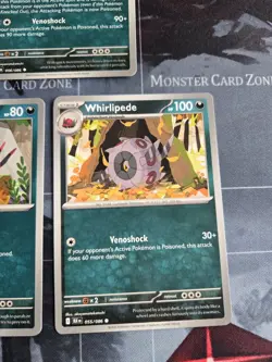 Venipede, Whirlipede, Scolipede Sv: Black Bolt Card Lot Regular Pokemon - Image 3