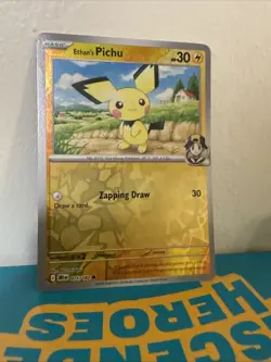 Ethan's Pichu 071/182 Reverse Holo Sv10: Destined Rivals Pokemon Card - NM - Image 1