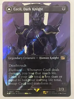 MTG Cecil, Dark Knight - FIN 0525 - Borderless Surge Foil - NM - FREE SHIPPING - Image 1