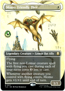 Momo, Friendly Flier (Borderless) 0317 - Avatar: The Last Airbender TLA MTG - NM - Image 1