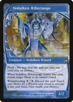 Vedalken Aethermage NM/M Future Sight Blue Creature Wizard Mtg Magic English - Image 1