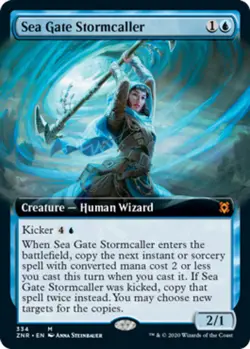 x1 Sea Gate Stormcaller - Extended Art M MTG Zendikar Rising M/NM, English - Image 1