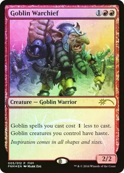 MTG - Goblin Warchief - Foil - FNM Promo - Magic the Gathering - Image 1