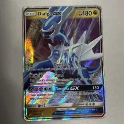 Dialga GX Ultra Rare SM Prism 100/156 🤕❤‍🩹🩹 Damaged Pokemon - Image 1