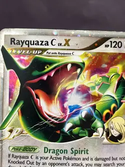Pokemon TCG 2009 Rayquaza C Lv. X Supreme Victors Holo 146/147 Heavily Played - Image 2