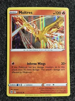 Moltres 021/172 Swsh09: Brilliant Stars Pokemon Holo Foil Nice - Image 1