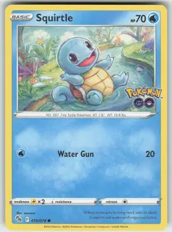 Pokemon Squirtle 015/078 Pokemon GO Common NM - Image 1