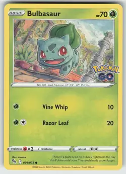 Pokemon Bulbasaur 001/078 Pokemon GO Common NM - Image 1