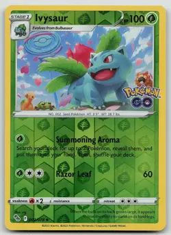 Pokemon Ivysaur 002/078 Pokemon GO Uncommon Reverse Holo NM - Image 1