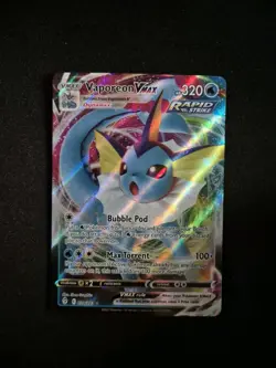 Vaporeon VMAX 030/203 Holo VMAX Rare Evolving Skies Pokemon 2 - Image 1