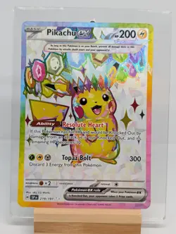 Pikachu ex 219/191 Ultra Rare Surging Sparks Pokemon Holo Near Mint - Image 1