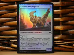 MTG Staunch Throneguard 0412 FOIL | NM Near Mint | CMM | 2023 - Image 1