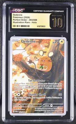 Pokemon Dedenne 093/088 Illustration Rare Perfect Order - CGC 10 PRISTINE - Image 1