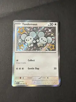 Tandemaus #209/091 Pokemon TCG Scarlet & Violet Paldean Fates Holo Shiny Rare NM - Image 1