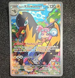 The Pokemon Company Iono's Kilowattrel 163/159 Sv09 IR Holo Full Art EN - Image 1