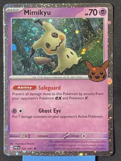 Mimikyu - (Cosmos Holo) 037/091 Trick or Trade Booster 2024 Holo Double SWIRL 🌀 - Image 1
