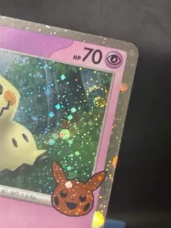Mimikyu - (Cosmos Holo) 037/091 Trick or Trade Booster 2024 Holo Double SWIRL 🌀 - Image 3