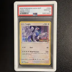 2020 POKEMON SWSH BLACK STAR PROMO PRERELEASE #069 LUGIA-HOLO PSA 10 - Image 1
