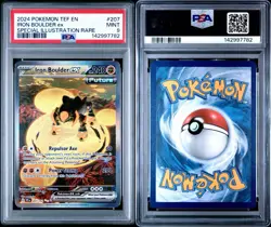 2024 POKEMON TEF EN-TEMPORAL FORCES #207 IRON BOULDER EX PSA 9 - Image 3