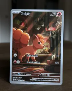 Pokemon TCG Vulpix 138/132 Mega Evolution Illustration Rare Holo 70HP - Image 1