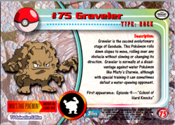 LP! HOLO Foil #75 Graveler Series 1 Topps Pokemon Black Label - Image 2