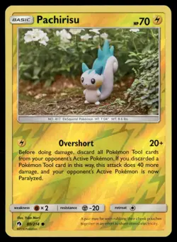 Pachirisu 80/214 Common Lost Thunder Pokemon Reverse Holo Near Mint - Image 1