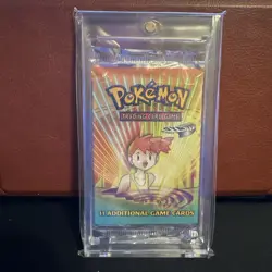 Pokemon TCG Gym Heroes Unlimited Booster Pack SEALED includes acrylic case - Image 1