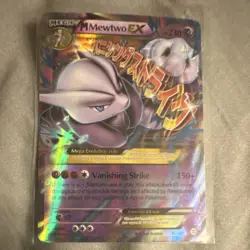 Pokemon TCG M Mewtwo EX 63/162 Breakthrough Ultra Rare Full Art Mega Holo 230HP - Image 1