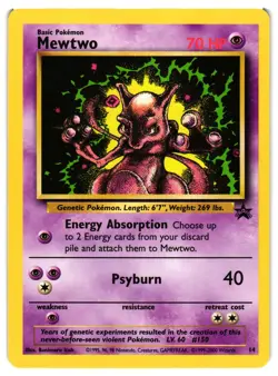 Pokemon TCG Mewtwo Wizards Black Star Promos 14 Regular Promo LP - Image 1