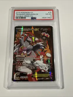 2015 Pokemon XY TM MGM’S Groudon Ex Double Crisis FA #15 PSA 4 VG-EX - Image 1